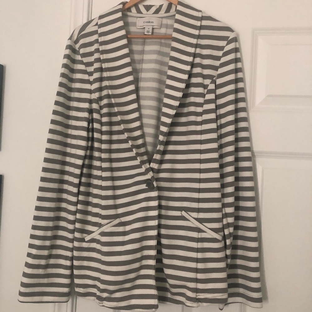 NWT NEW Caslon Nordstrom Striped Blazer XL